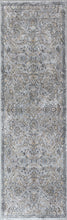 8'X11' Silver Blue Machine Woven Traditional Floral Indoor Area Rug