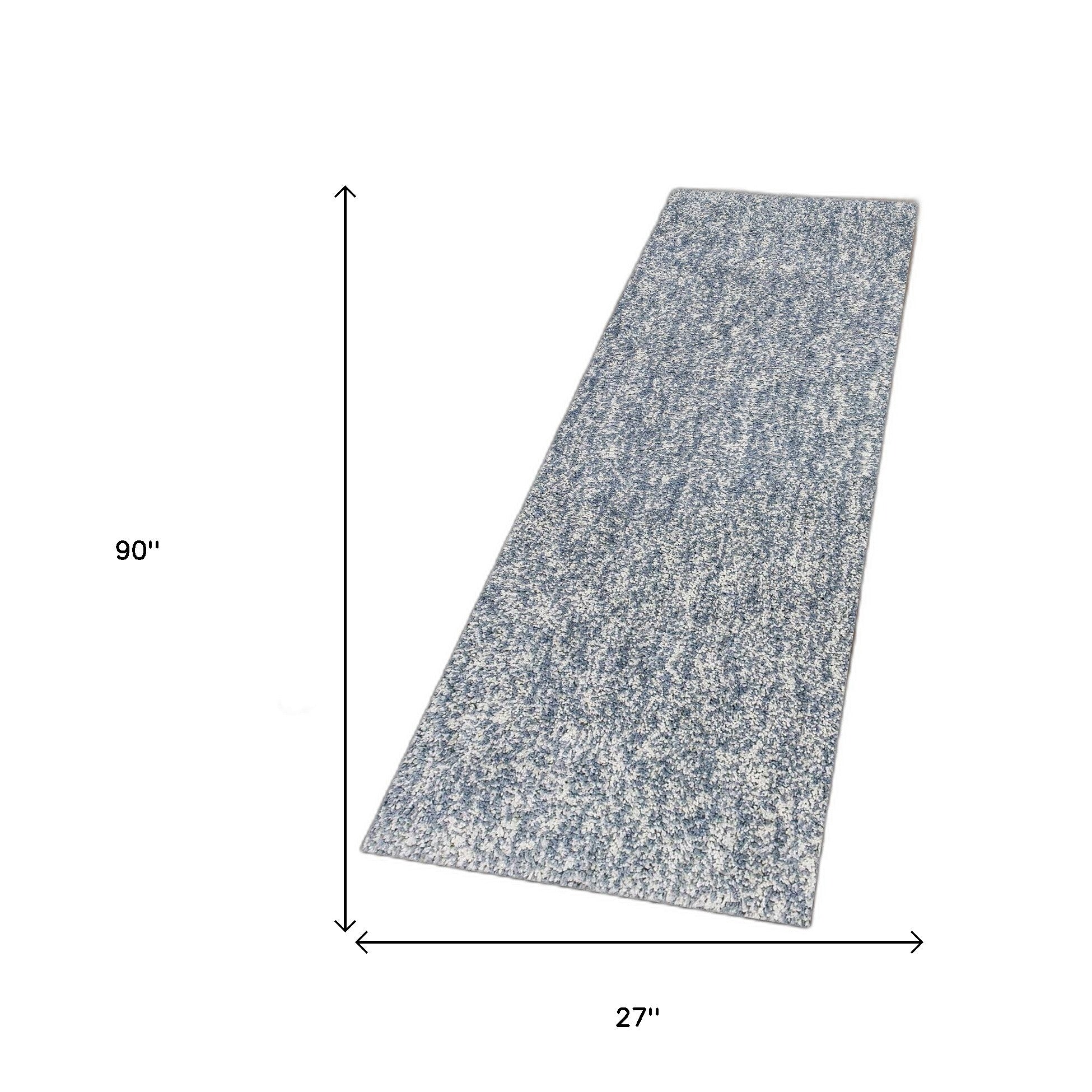 8' Slate Grey Heather Round Indoor Shag Rug