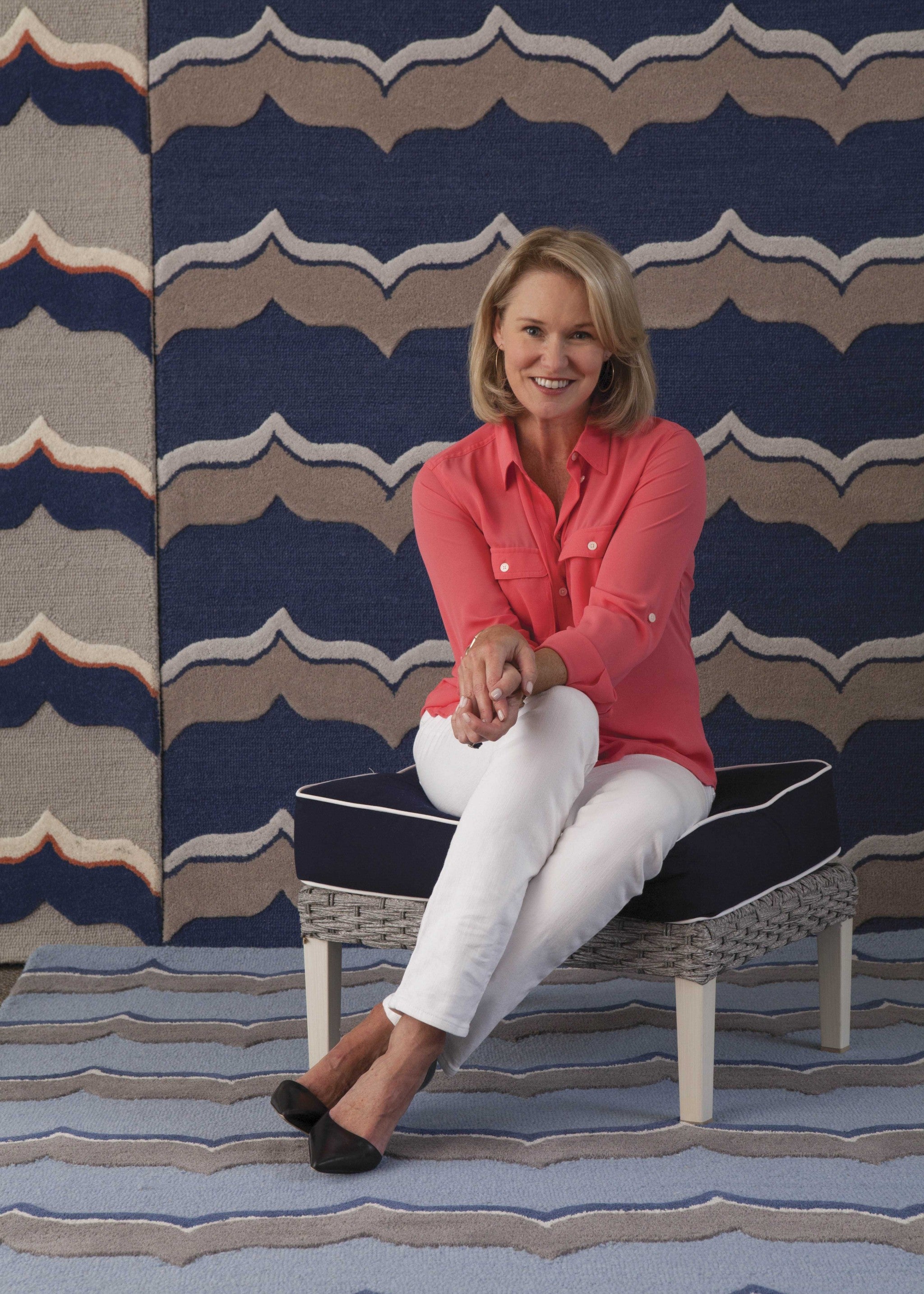 3'3 X 5'3 Wool Putty Indigo Area Rug