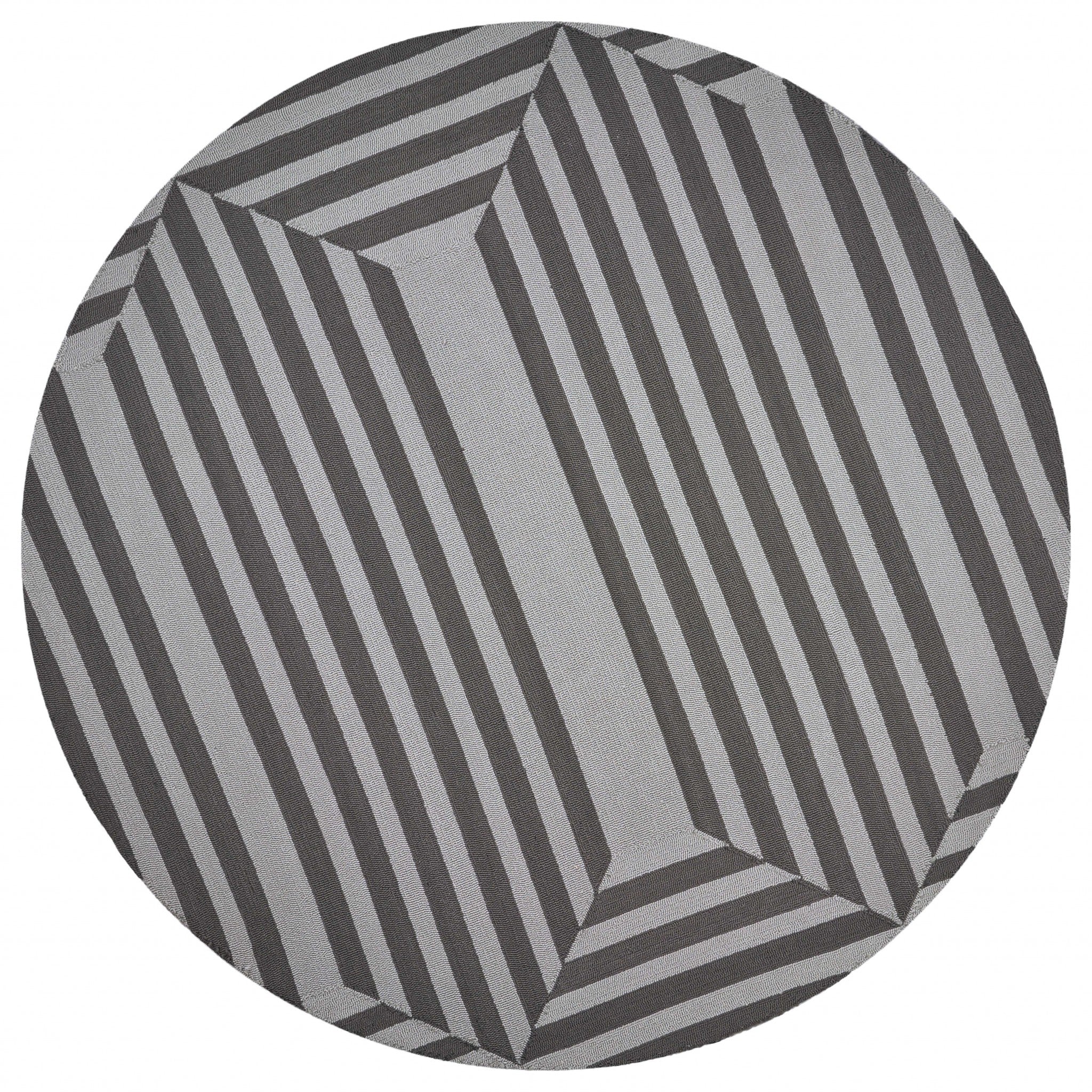 6' X 9' Uv Treated Polypropylene Charcoal Area Rug