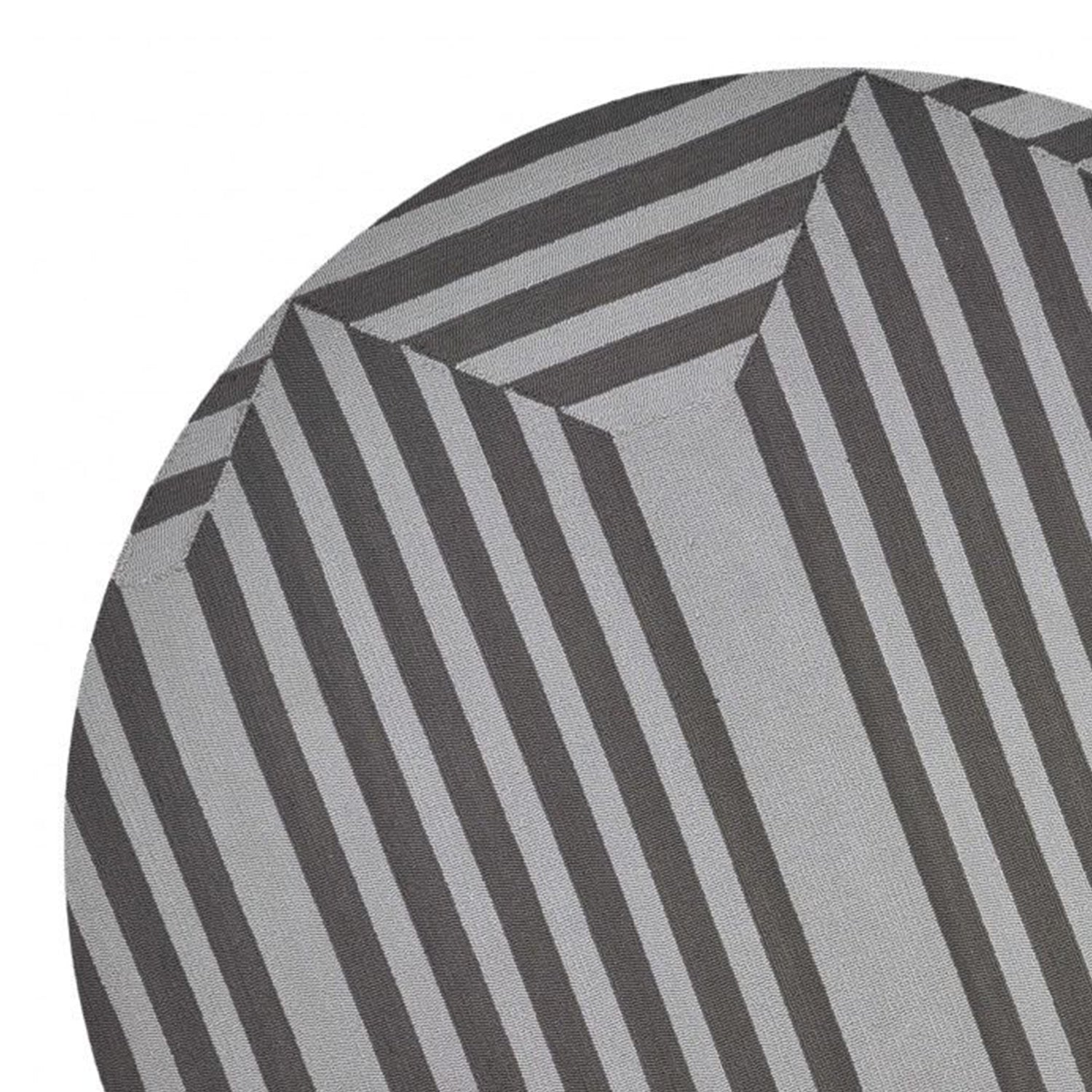 6' X 9' Uv Treated Polypropylene Charcoal Area Rug