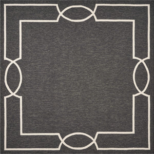 7' Square   Uv Treated Polypropylene Onyx Area Rug