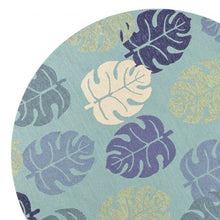 7' X 9'  Uv Treated Polypropylene Turquoise Area Rug