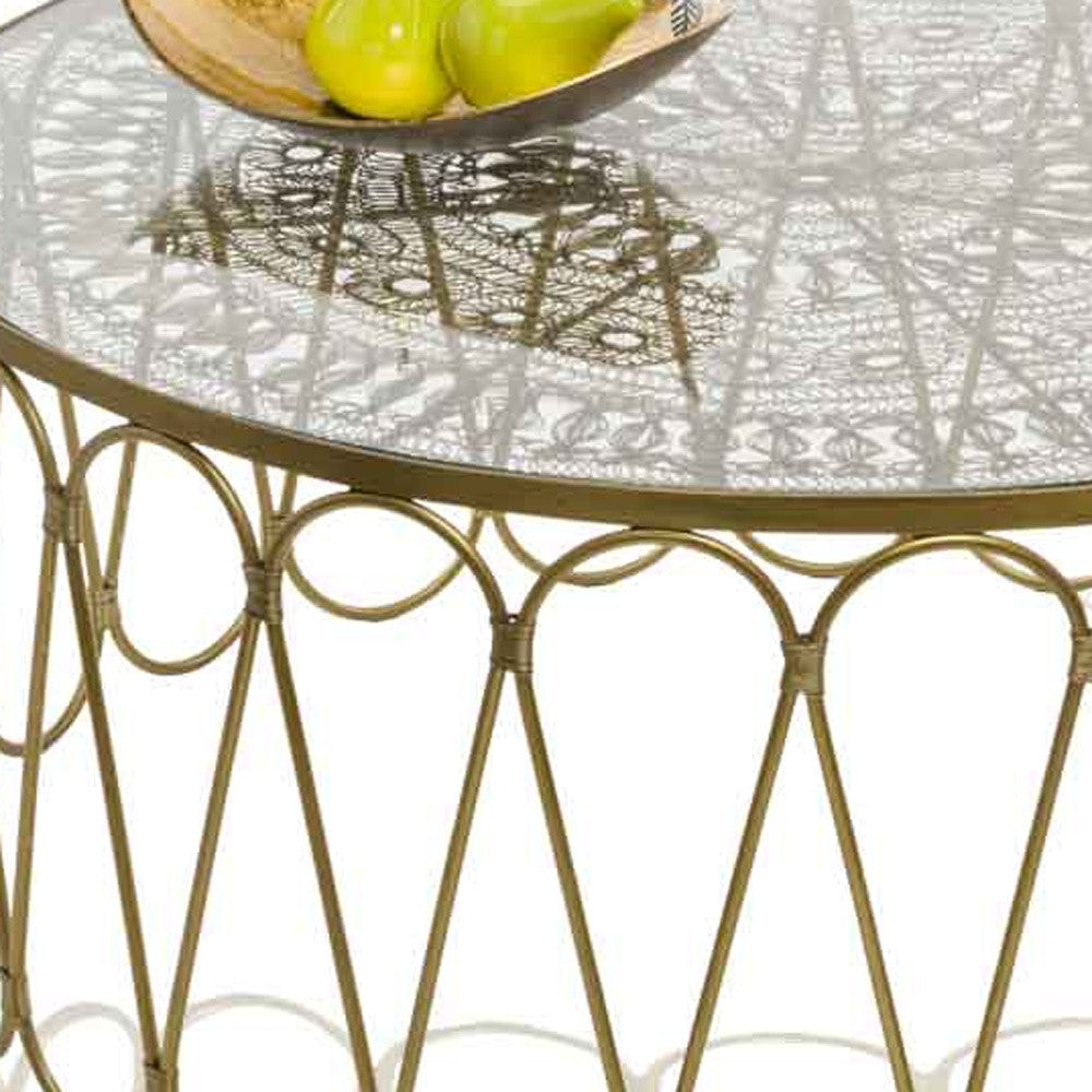 10.5" X 14" X 3.5" Gold And Bronze Metal Oblong Tray