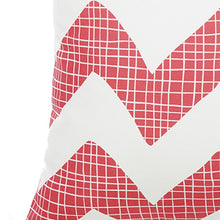 粉色 V 形和 Pom 印花裝飾抱枕套。