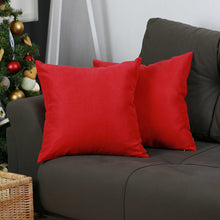 Set Of Two 18 X 18 Red Does Not Apply Solid Color Zippered Polyester Throw Pillow Cover