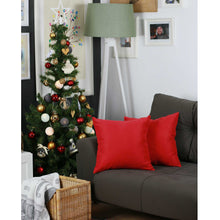 Set Of Two 18 X 18 Red Does Not Apply Solid Color Zippered Polyester Throw Pillow Cover