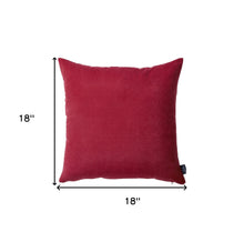Set Of Two 18 X 18 Red Does Not Apply Solid Color Zippered Polyester Throw Pillow Cover