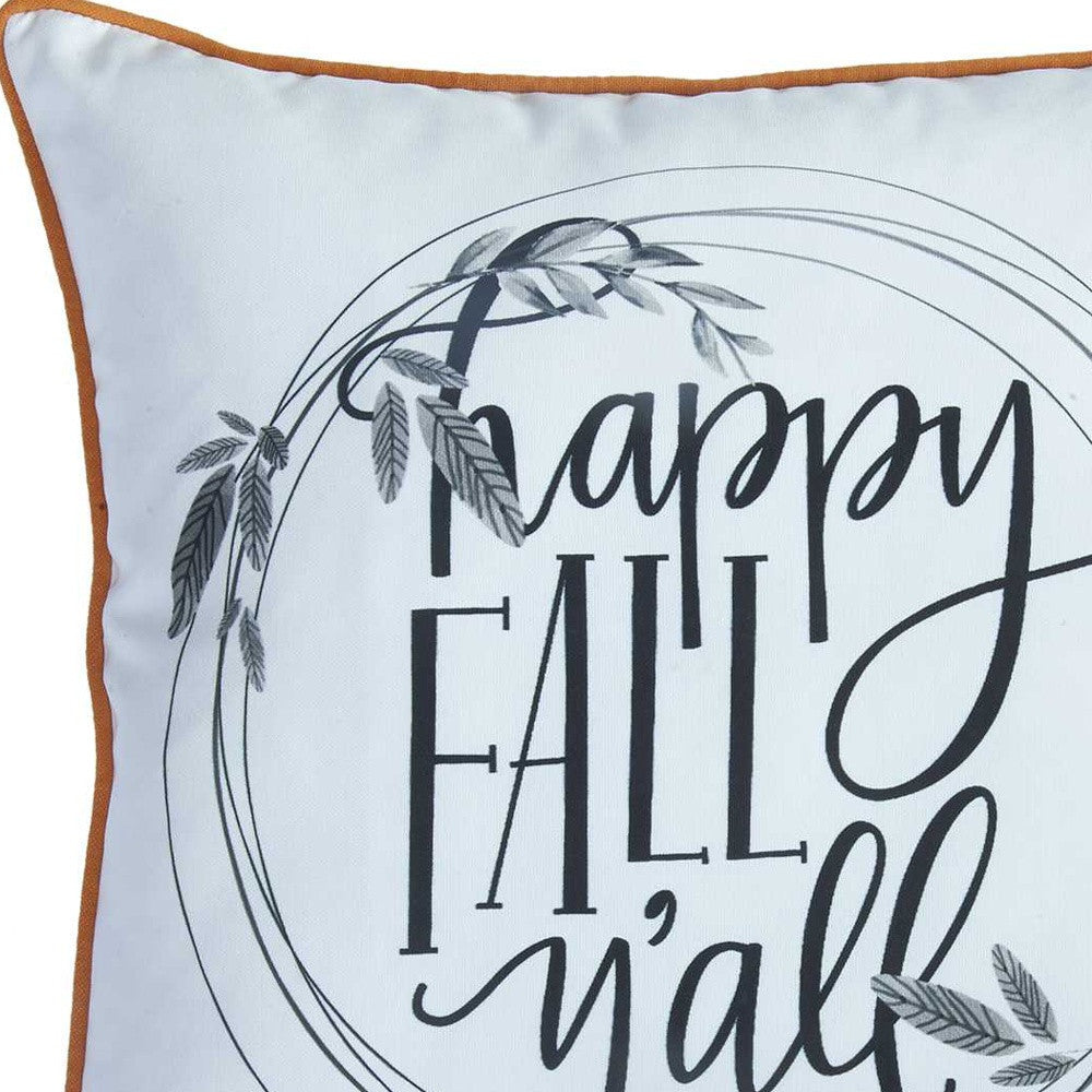 Cojín decorativo impreso con cita de Acción de Gracias de 18.0 x 18.0 in.