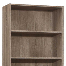 Five Shelf Dark Taupe Bookcase