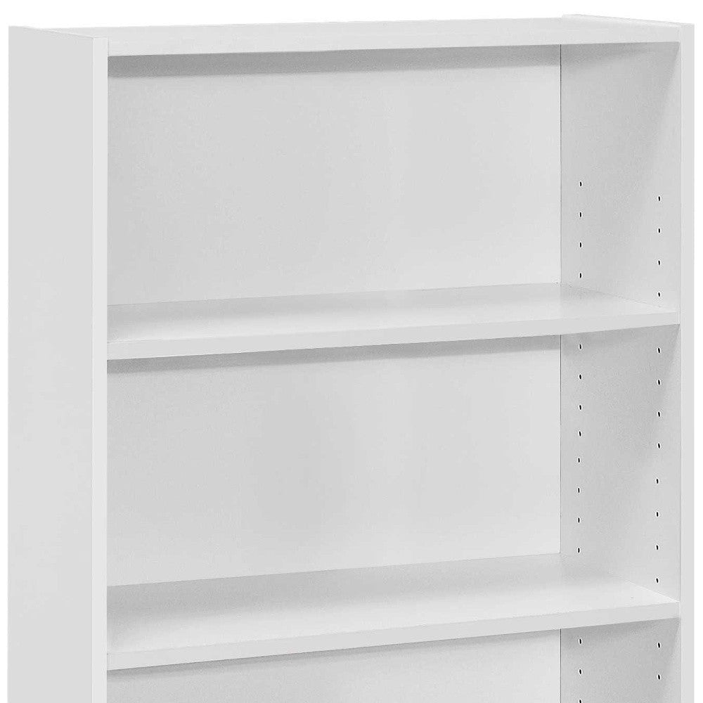 Three Shelf White Bookcase