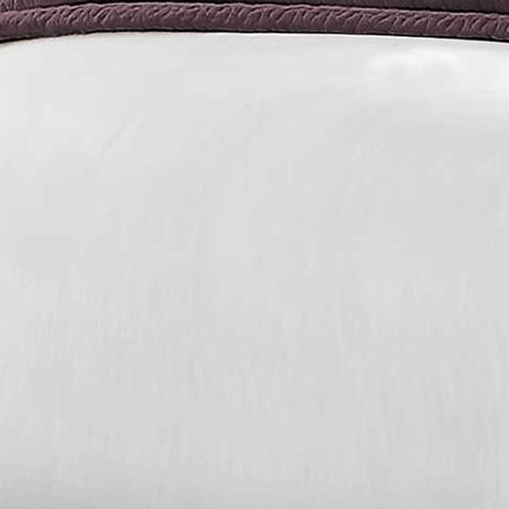 45.25 英寸 X 82.75 英寸 X 49.75 英寸灰色亞麻帶鍍鉻裝飾 - 雙人床