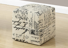 Set Of 2 Kids Black And Beige Vintage Postcard Ottomans