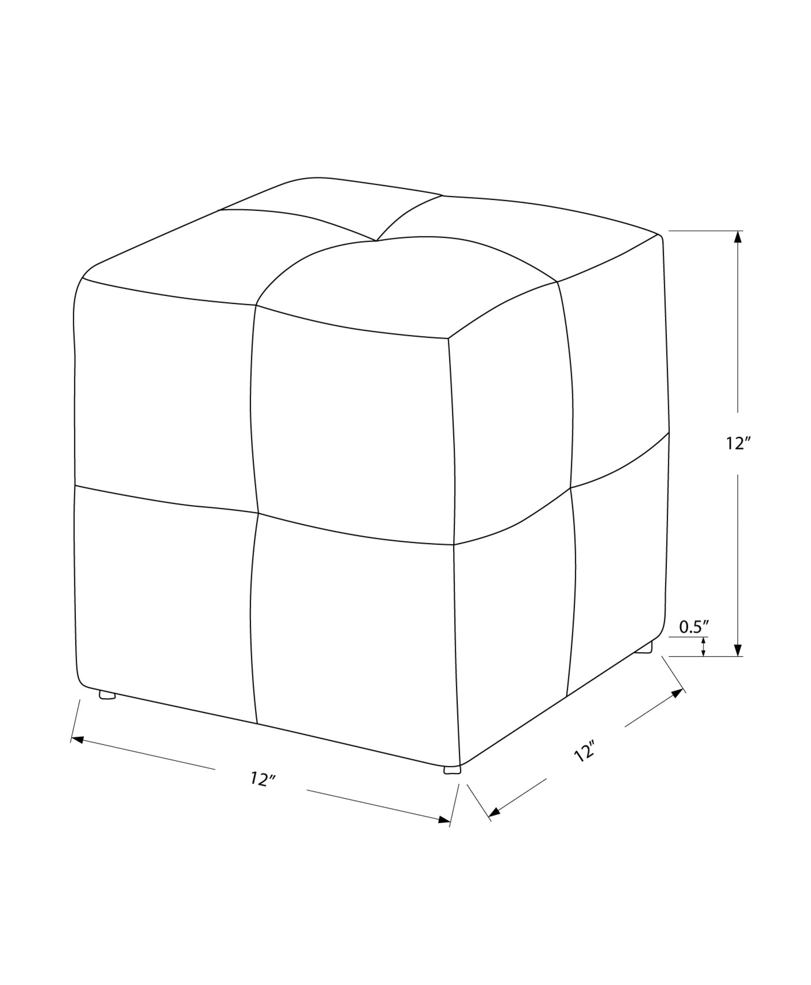 Set Of 2 Kids Black And Beige Vintage Postcard Ottomans