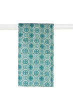 Blue And Green Cotton Ikat Reversable Throw