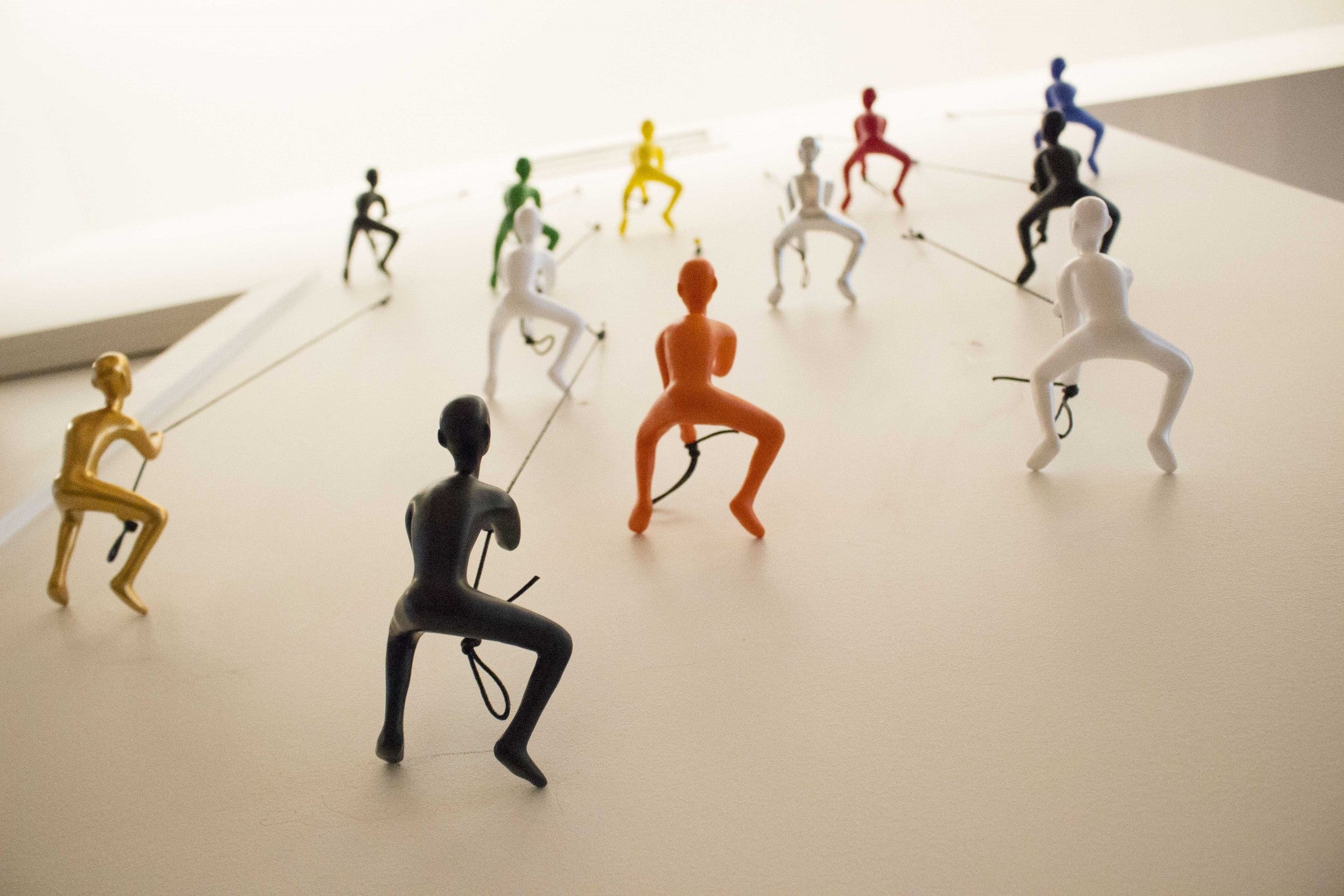 6" Gold Unique Climbing Man Wall Art