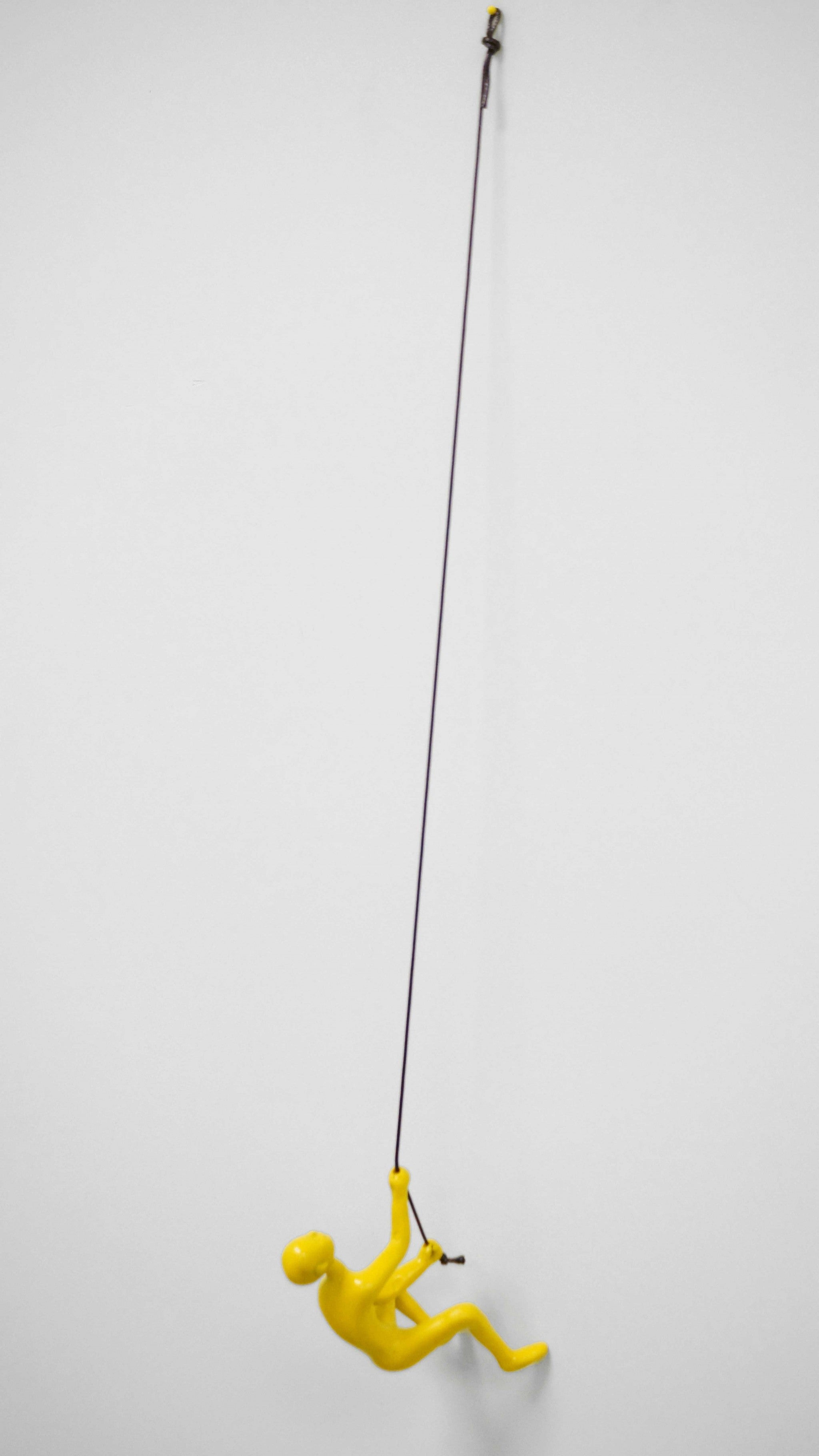 6" Yellow Unique Climbing Man Wall Art