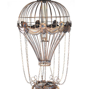 23" x 23" x 41" Vintage Hot Air Balloon Pendant
