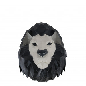 11.5" X 9.5" X 14" Origami Lion Head Wall Decoration