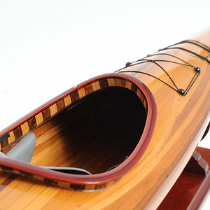 Rich Cedar Kayak Model Sculpture