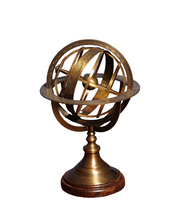 Armillary Sphere On Wood Base 7