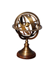 Armillary Sphere On Wood Base 7