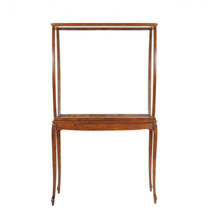 15" Brown And Clear Glass Standard Display Stand