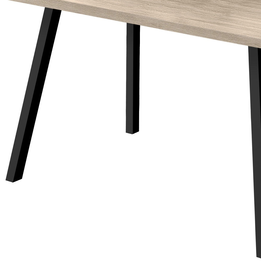 60" X 36" X 31 " Dark Taupe Black Metal Dining Table