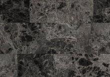 Juego de mesa superior con apariencia de mármol gris negro - Juego de 3 piezas