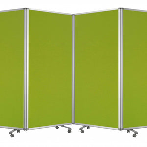 Pantalla de 6 paneles de metal verde 212 X 1 X 71