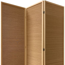Light Bamboo 3 Panel Room Divider Screen 6