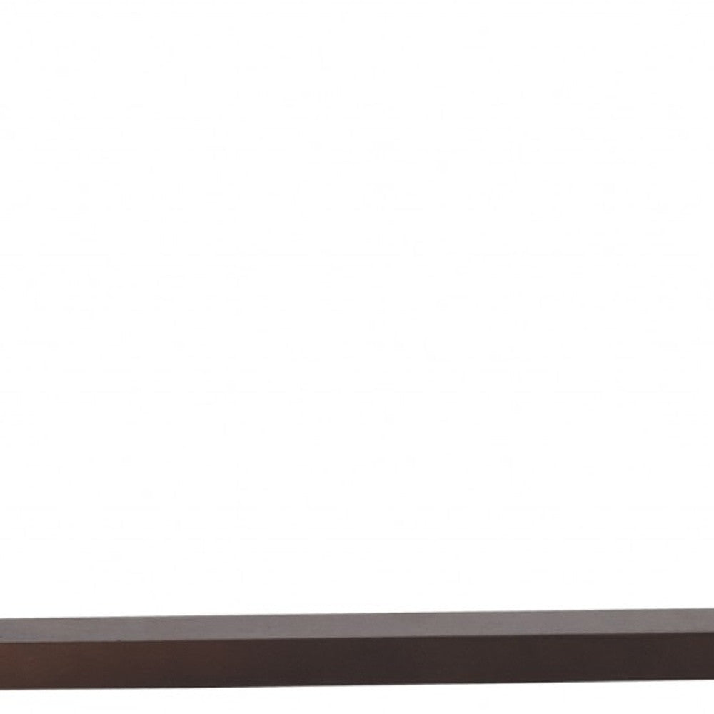 Mesa de centro de 47.64" x 27.56" x 14.97" en blanco mate con base de nogal oscuro