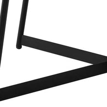 35 英寸黑色和胡桃木人造木圓形咖啡桌