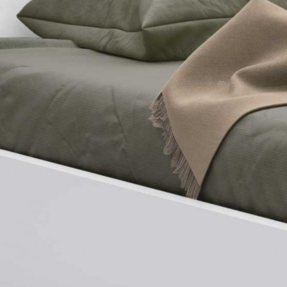 44 X 80 X 48 亮白色不銹鋼單人床