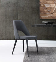 Set Of 2 Blue Faux Leather Metal Dining Chairs