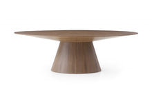 Walnut Veneer Oval Dining Table 95 x 43 x 30