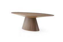 Walnut Veneer Oval Dining Table 95 x 43 x 30