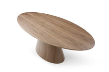 Walnut Veneer Oval Dining Table 95 x 43 x 30