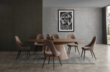 Walnut Veneer Oval Dining Table 95 x 43 x 30