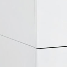 25 X 18 X 21 Gloss White Stainless Steel Nightstand