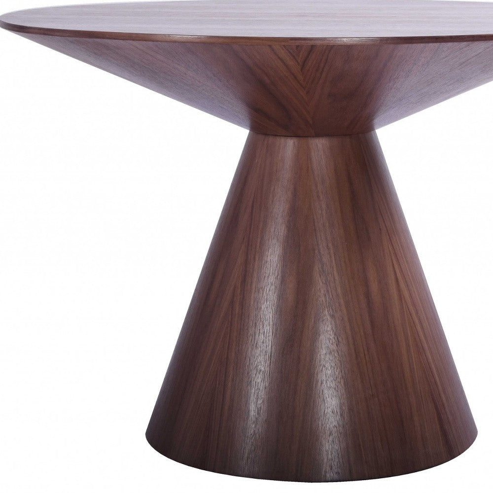 Walnut Veneer Round Dining Table 47 x 47 x 30