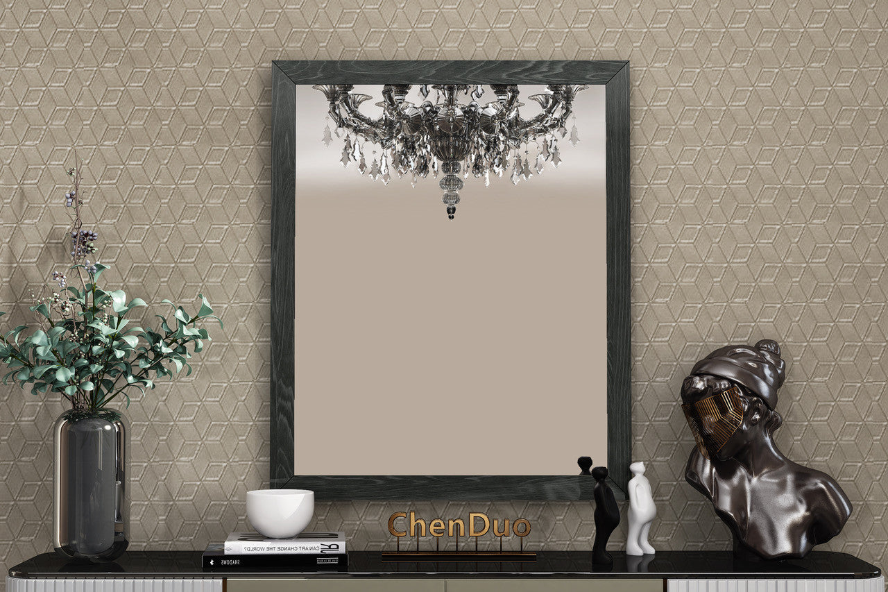44" Rectangle Wall Mounted Accent Mirror With Frame