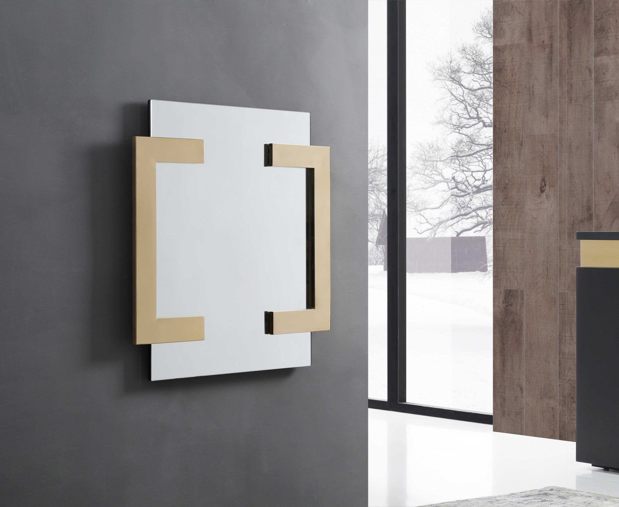 35 X 35 X 2 Polished Gold Stainless Steel Mirror