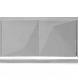 94 X 18 X 29 Grey Glass Buffet