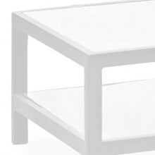 Mesa de centro de aluminio blanco 35 x 22 x 14,5
