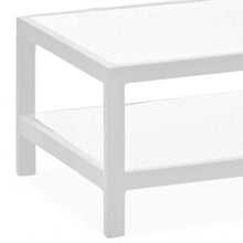 Mesa de centro de aluminio blanco 35 x 22 x 14,5