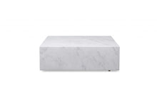 White Genuine Marble And Brass Square Coffee Table 35