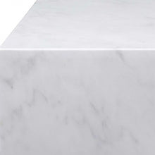 White Genuine Marble And Brass Square Coffee Table 35