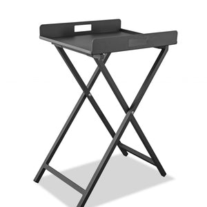 Gray Aluminum Indoor Outdoor Tray Table