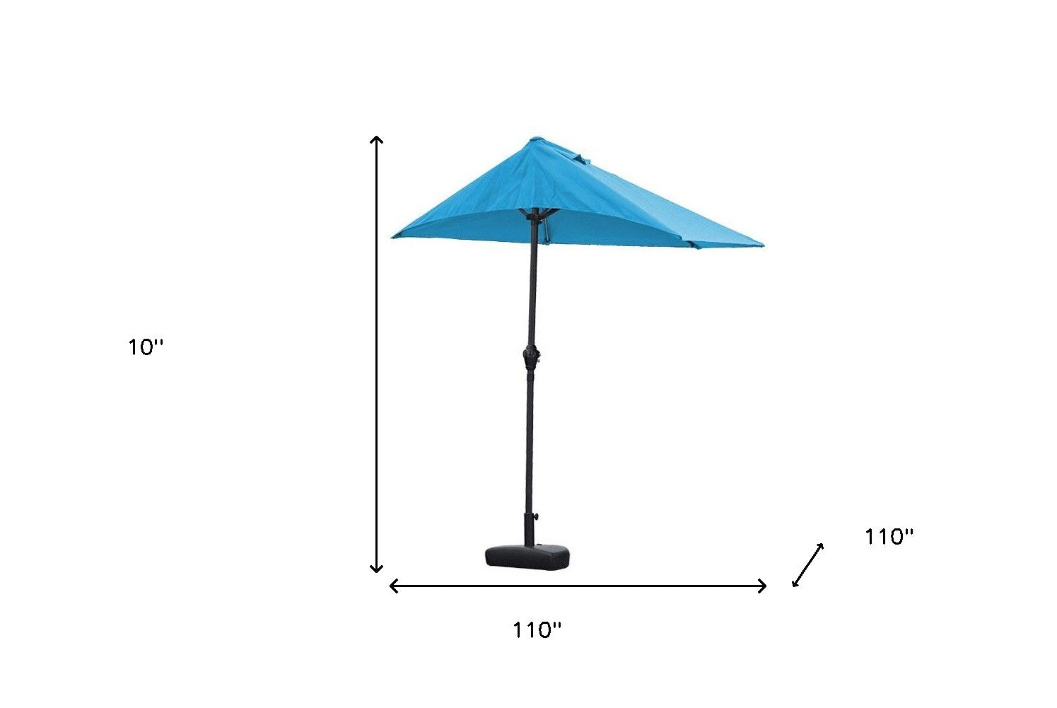 Aqua Outdoor Side Wall Umbrella - 9’